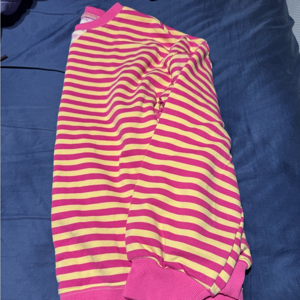 Pink and Yellow Striped Shirt
